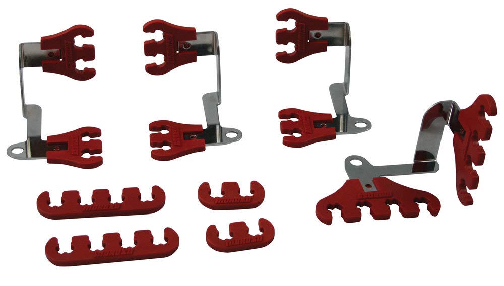 Moroso Wire Loom Kit 72172 in Red, Fits Small Block Chevy Engine