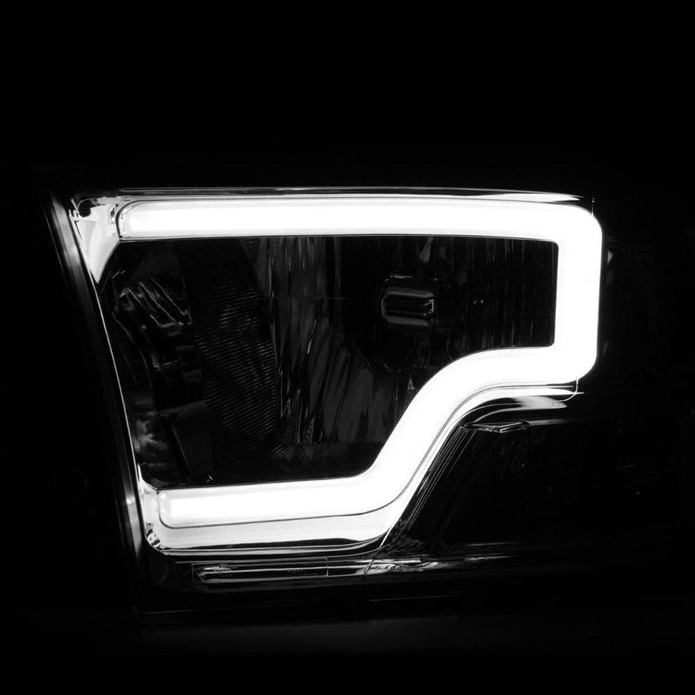 2009-2018 Ram ANZO 1500/2500/ 3500 Crystal Headlights w/Light Bar Chrome Housing