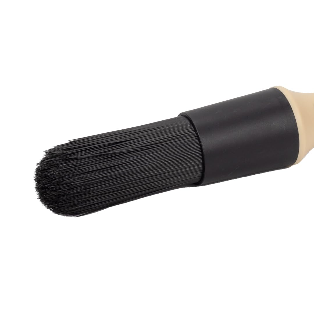 Maxshine Exterior Professional Detailing Brush | Heavy-Duty Stiff Bristle Brush for Wheels, Rims & Tires | Large Off-White Durable Car Detailing Tool for Exterior Cleaning & Auto Care