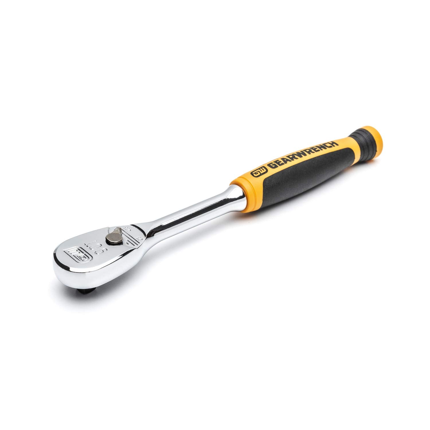 90 Tooth GEARWRENCH 1/4" Drive Cushion Grip Teardrop Ratchet - 81007T, Multi