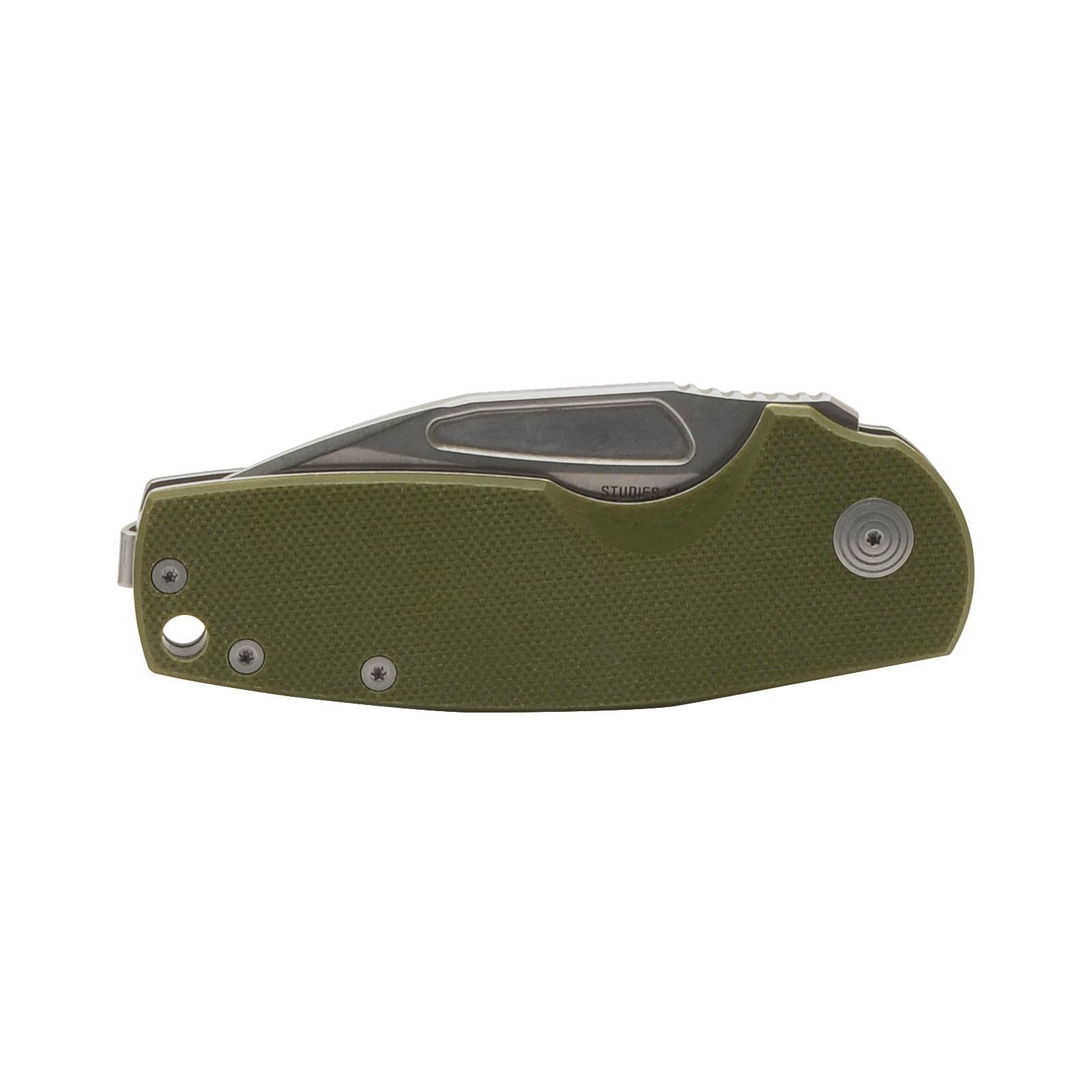 SOG Stout SJ Folding Knife Everyday Carry Portable Outdoor Camping | Ambidextrous Carry | CRYO D2 Steel Blade | Slip Joint, OD Green/Stonewash, Presentation Box