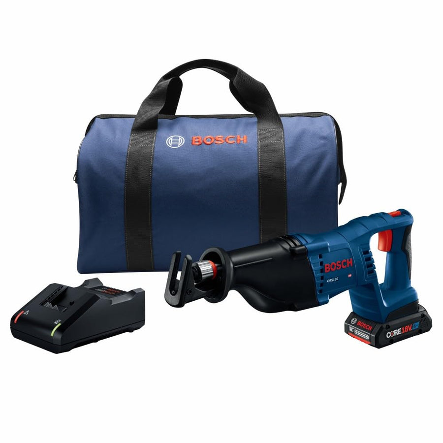 18V BOSCH CRS180-B15 D-Handle Reciprocating Saw Kit with (1) CORE18V 4 Ah Advanced Power Battery