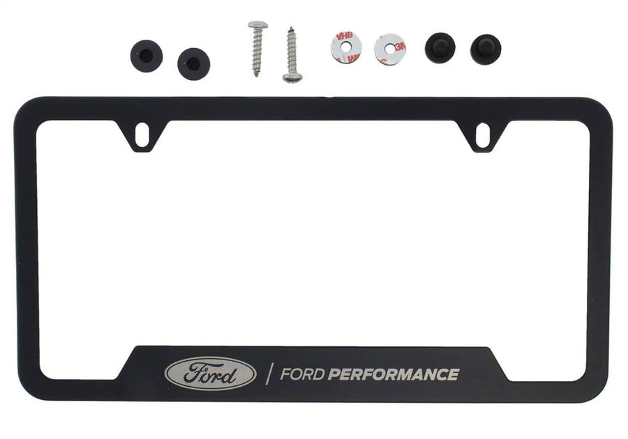 Black Stainless Steel FORD PERFORMANCE License Plate Frame