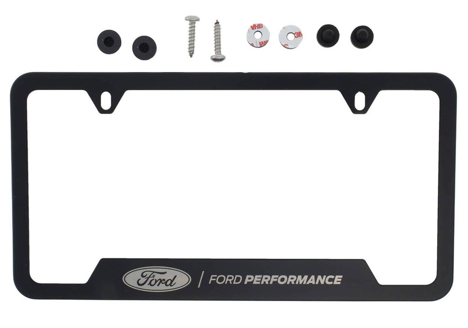 Black Stainless Steel FORD PERFORMANCE License Plate Frame