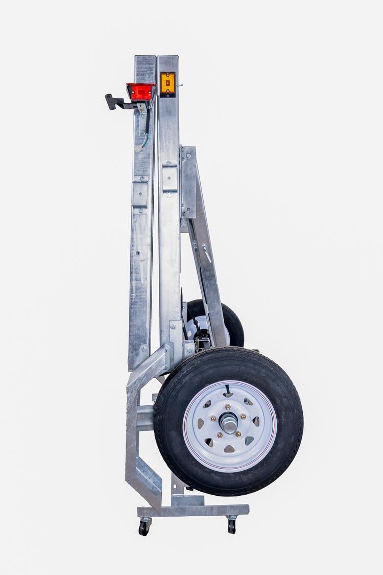Single Axle DK2 Galvanized Folding Utility Trailer & Assembly Kit | MFT4X8G | 4 x 8-ft | 1450 lb. Payload Capacity | Coated Steel | 2” Coupler with Safety Chain | Folding Trailer Design