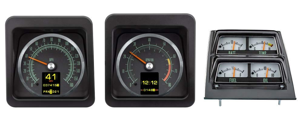 Dakota Digital Retrotech Gauge Instrument System RTX-69C-CAC-X Compatible with 1969 Camaro with Console Gauges