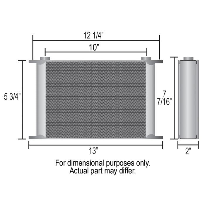 KIT-Stack Derale 51988 Plate Cooler 19 Row (-8AN 90° Swivel)