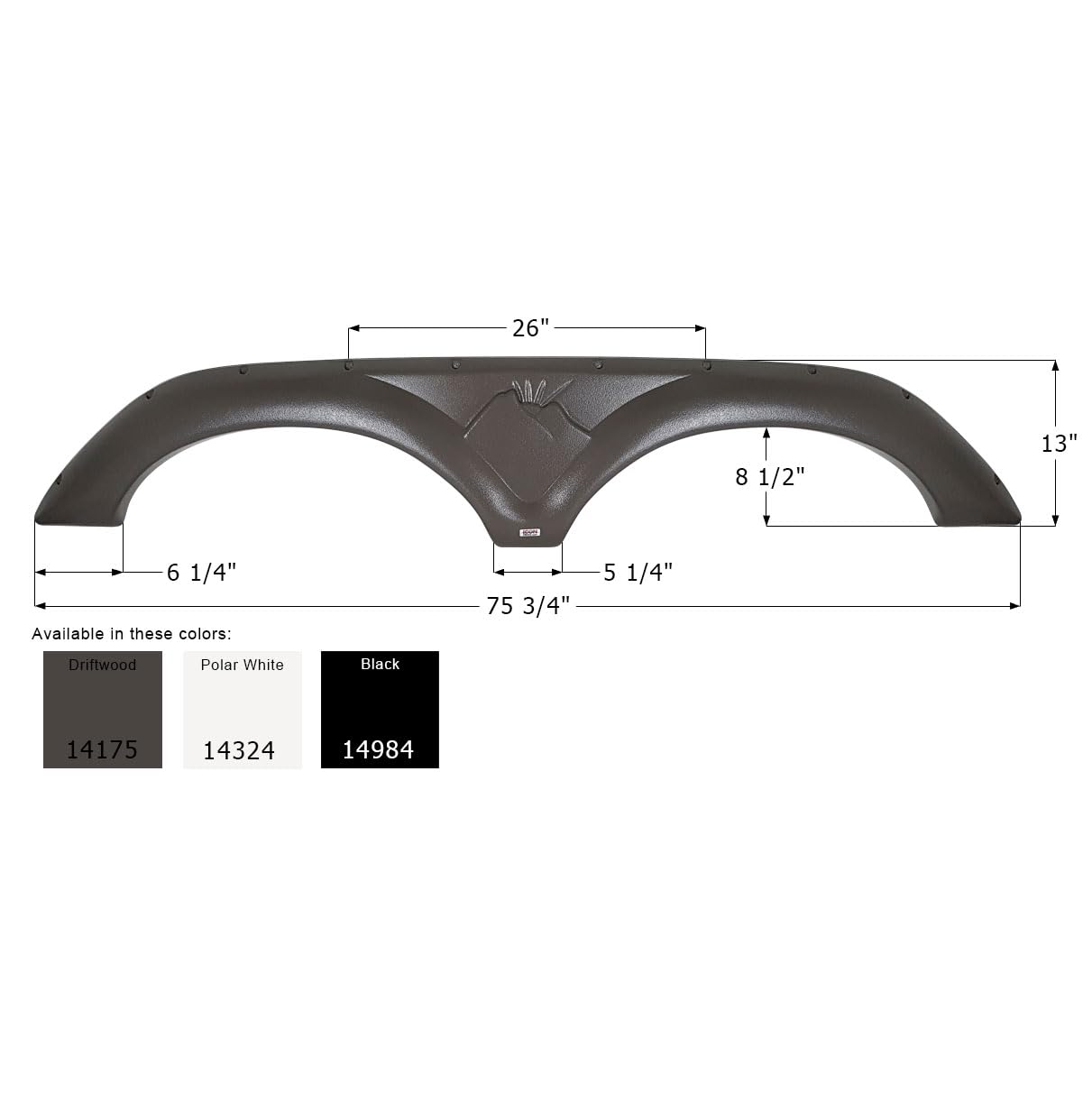 Fender Skirt ICON, Tandem, Keystone, FS4175, Polar White