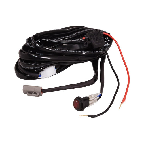 Replacement Wiring Harness for TrailFX Light Bar, TrailFX Double Row LED Light Bars or 30 Inch or More Single Row Light Bar, 9.4 Foot, Waterproof Deutsch Connector, 30A Fuse, 12V Relay