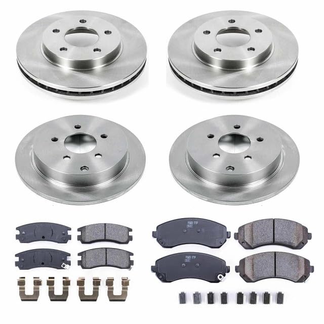 POWERSTOP Autospecialty KOE4382 Front and Rear Replacement Brake Kit-OE Brake Rotors & Ceramic Brake Pads For Buick Rendezvous 2002-2007 [Model Specific]