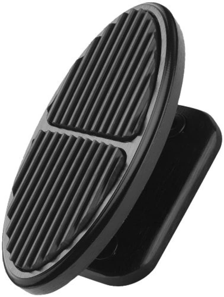 Billet Black Oval Foot Rest Pad Lokar XBFR-6114