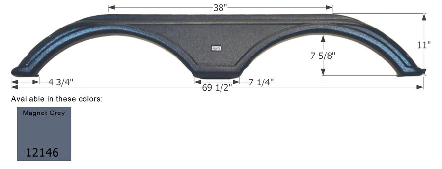 Fender Skirt ICON, Tandem, Alpenlite, FS2146, Magnet Grey