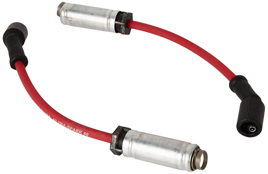 Ultra Spark 50 Plug Wire Set Edelbrock w/Metal Sleeves 50 ohms of Resistance Per Foot High Performance Black