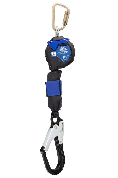 11 Ft Werner Max Patrol Self-Retracting Lifeline With Aluminum Rebar