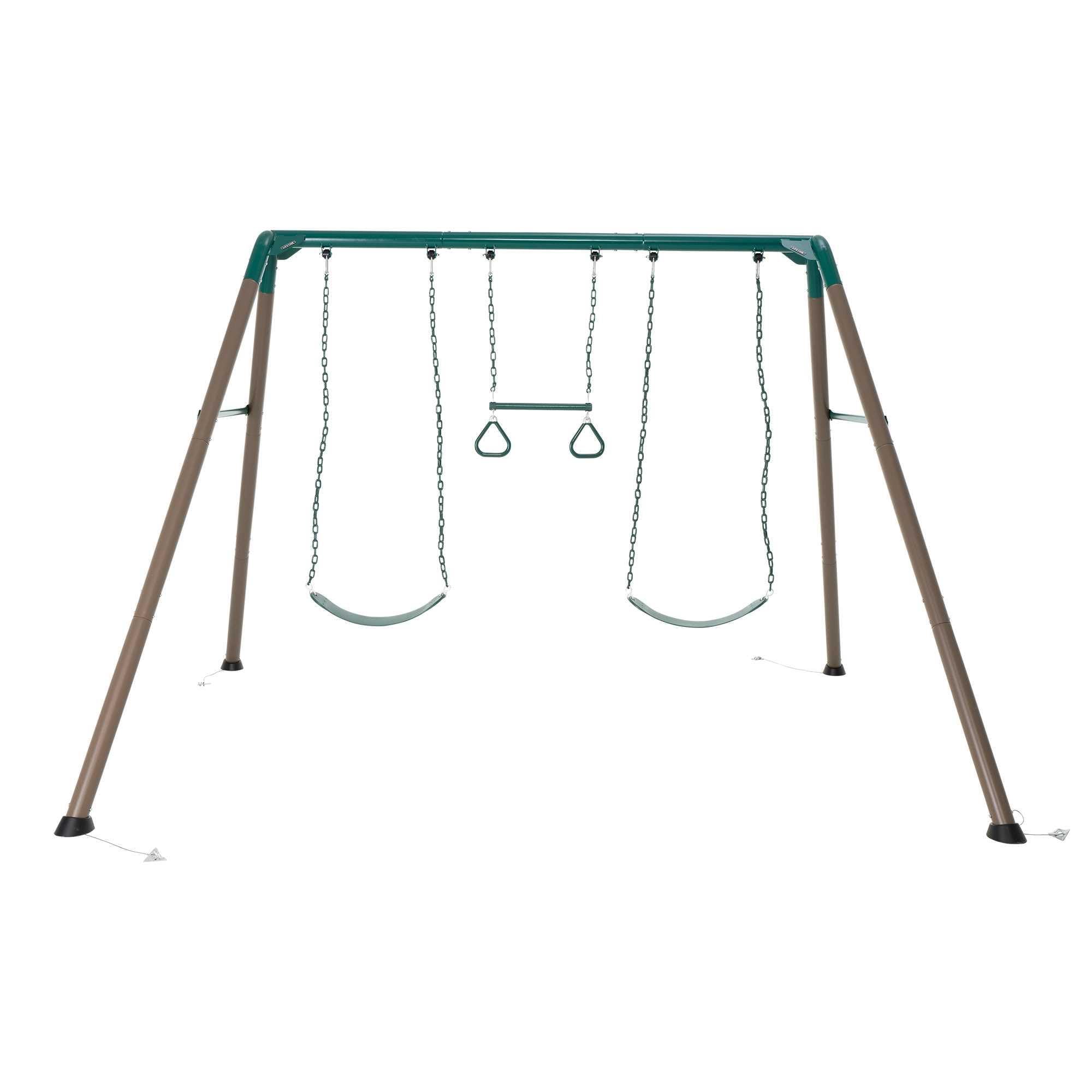 Metal Lifetime Swing Set for Kids, Outdoor Heavy Duty Playset