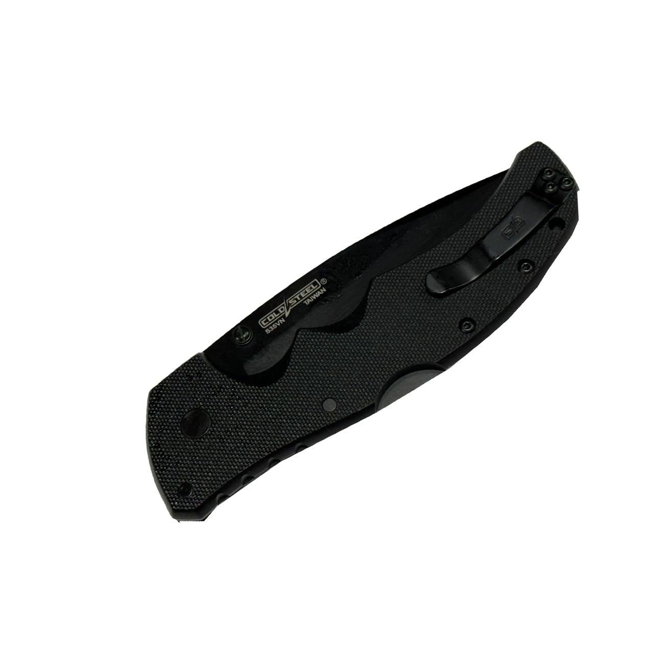 Recon 1 Series Cold Steel Tactical Folding Knife with Tri-Ad Lock and Pocket Clip - Made with Premium CPM-S35VN Steel, Spear Point, Black