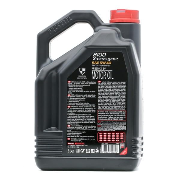 MOTUL 8100 Gen 2 X-Cess SAE 5W40 Full Synthetic Motor Engine Oil 5 Liter Bottle