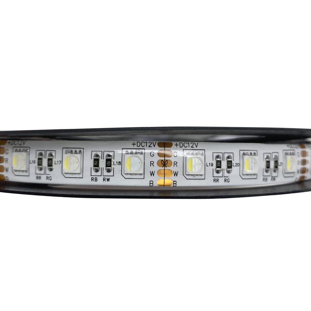 Interior Accent Light Race Sport Lighting Fit 16.4ft (5-Meter) RGBW Custom Tape Strip Lighting IP67 Weatherproof White RS5MIP67RGBW