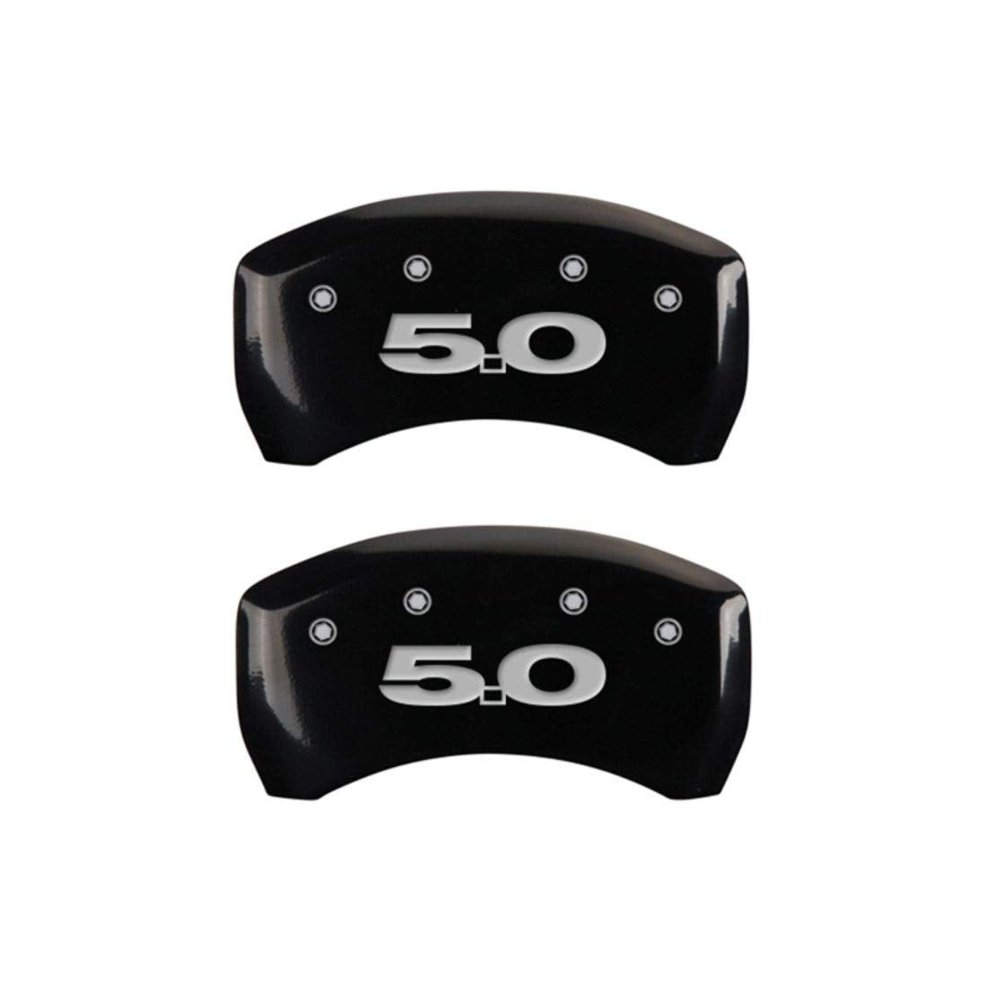 Black MGP Caliper Covers 10010RM50BK Engraved with Silver Mustang/5.0 (2011) (Set of 2)