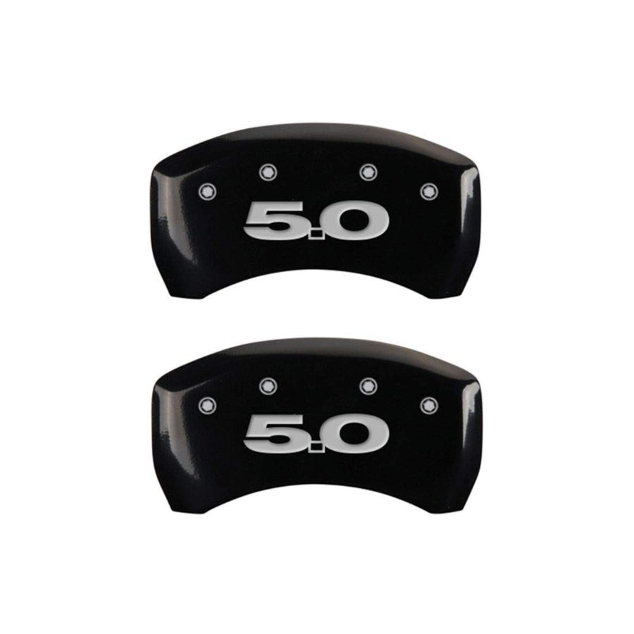 Black MGP Caliper Covers 10010RM50BK Engraved with Silver Mustang/5.0 (2011) (Set of 2)