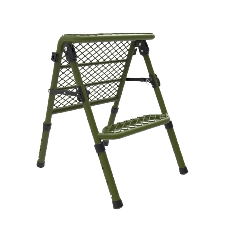 3D MAXpider Modular Tire Step Custom Fit (Army Green) Carbon Steel, 3 Modes (Tire Ladder/A-Ladder/Folding), Portable & Adjustable Height for Up to 30" Tires - Tire Step