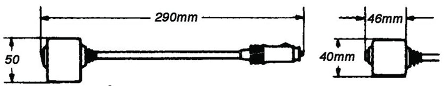 6 1/4" HELLA Compact Halogen Map Lamp With Power Plug, Multi 4532021