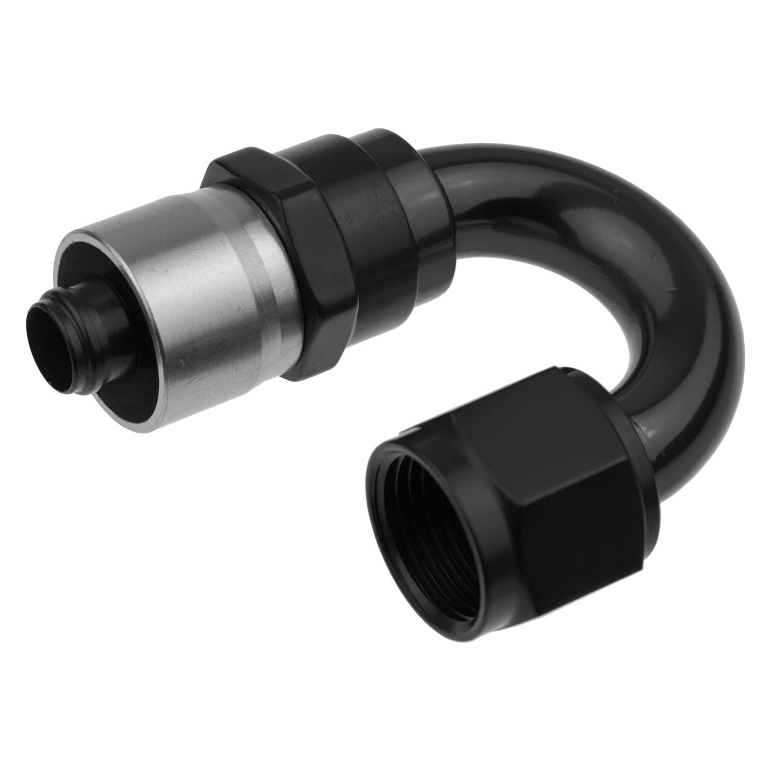 7180-16-2 Redhorse Performance Crimp Style Hose End (Black), 1 Pack