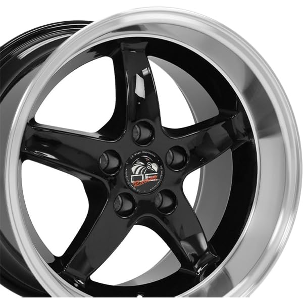 FR04B-D17090-5450-24BM Black Wheel with Machined Lip Painted OE Wheels LLC (17 x 9. inches /5 x 114 mm, 24 mm Offset)