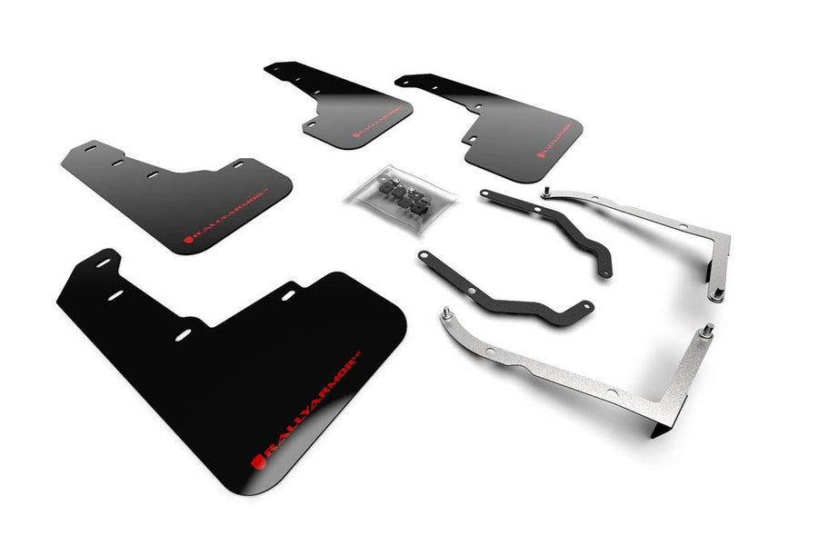 Rally Armor UR Black Mud Flap with Red Logo FITS 18-19 Subaru XV Crosstrek Lift/at MF46-LTUR-BLK/RD