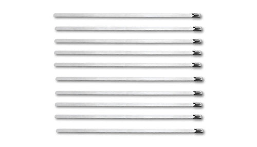 7.5" Long Vibrant Performance Stainless Steel Cable Ties, 10 Pack