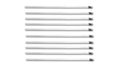 7.5" Long Vibrant Performance Stainless Steel Cable Ties, 10 Pack