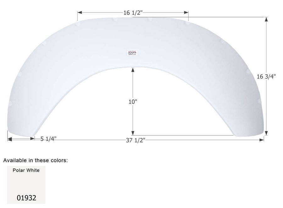 Fender Skirt ICON, Single, Sunline Que, FS1932, Polar White