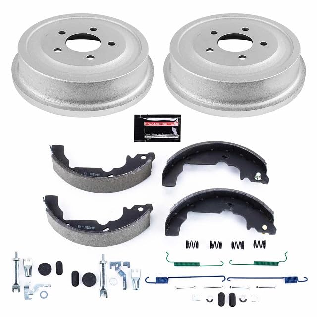 Power Stop KOE15378DK Rear Replacement Brake Kit-OE Brake Drums & Ceramic Brake Pads For Saturn Vue 2002-2007 [Model Specific]
