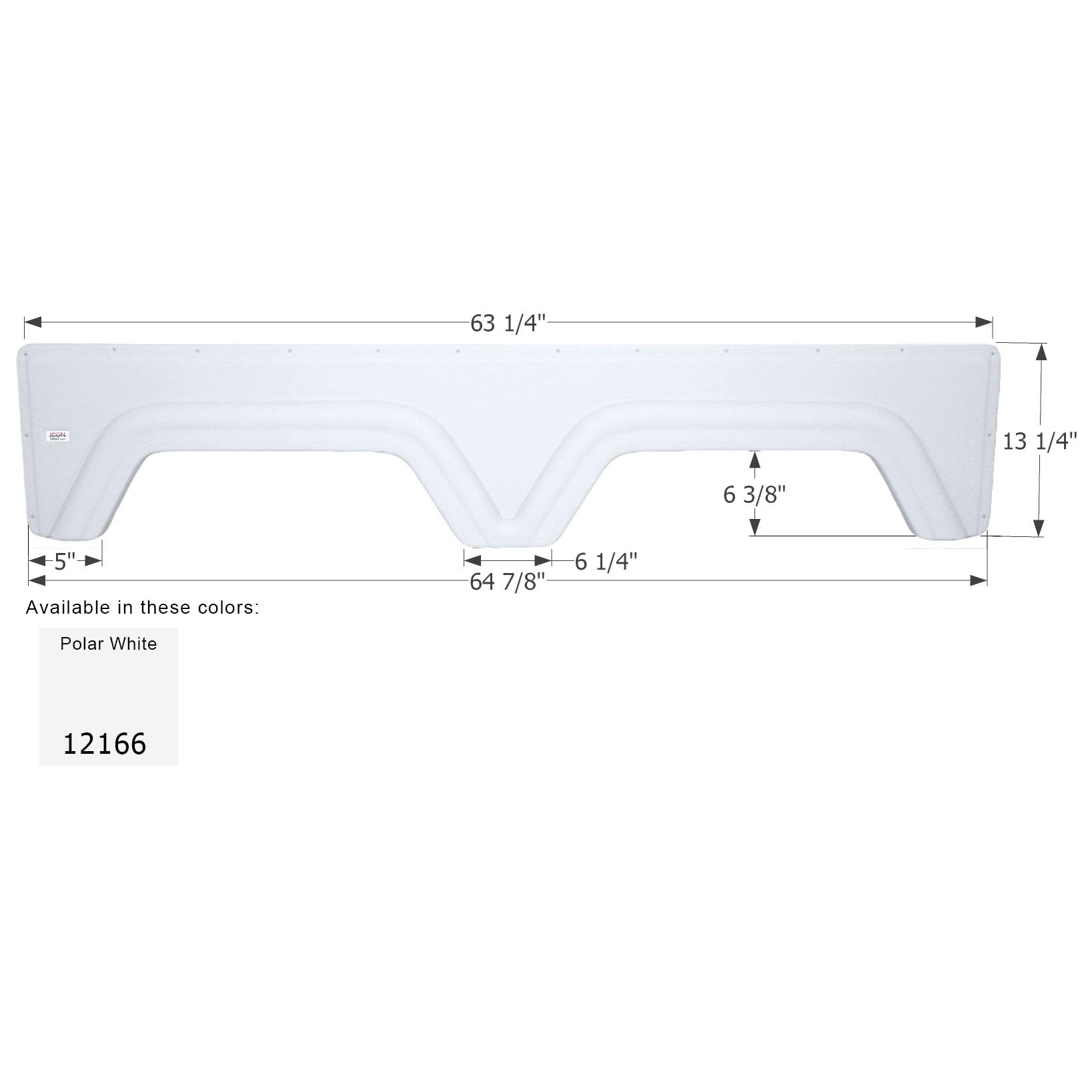 Fender Skirt ICON, Tandem, Glendale, FS2166, Polar White