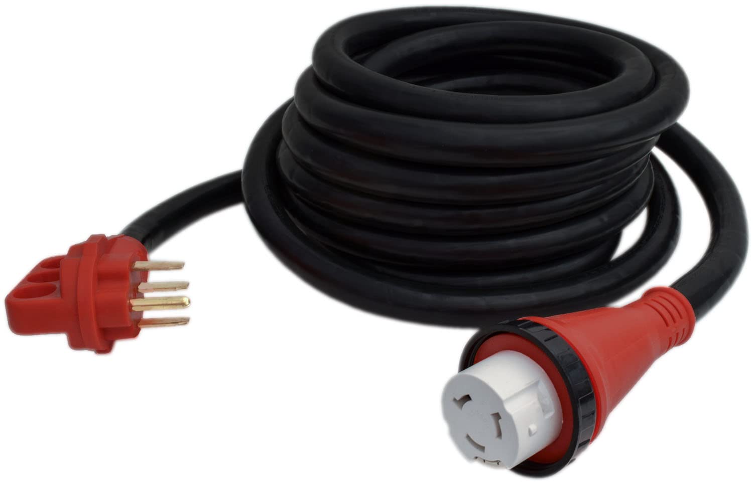 Mighty Cord Valterra A10-5025ED RV 50-Amp Detachable Power Cord, 25 ft., Red