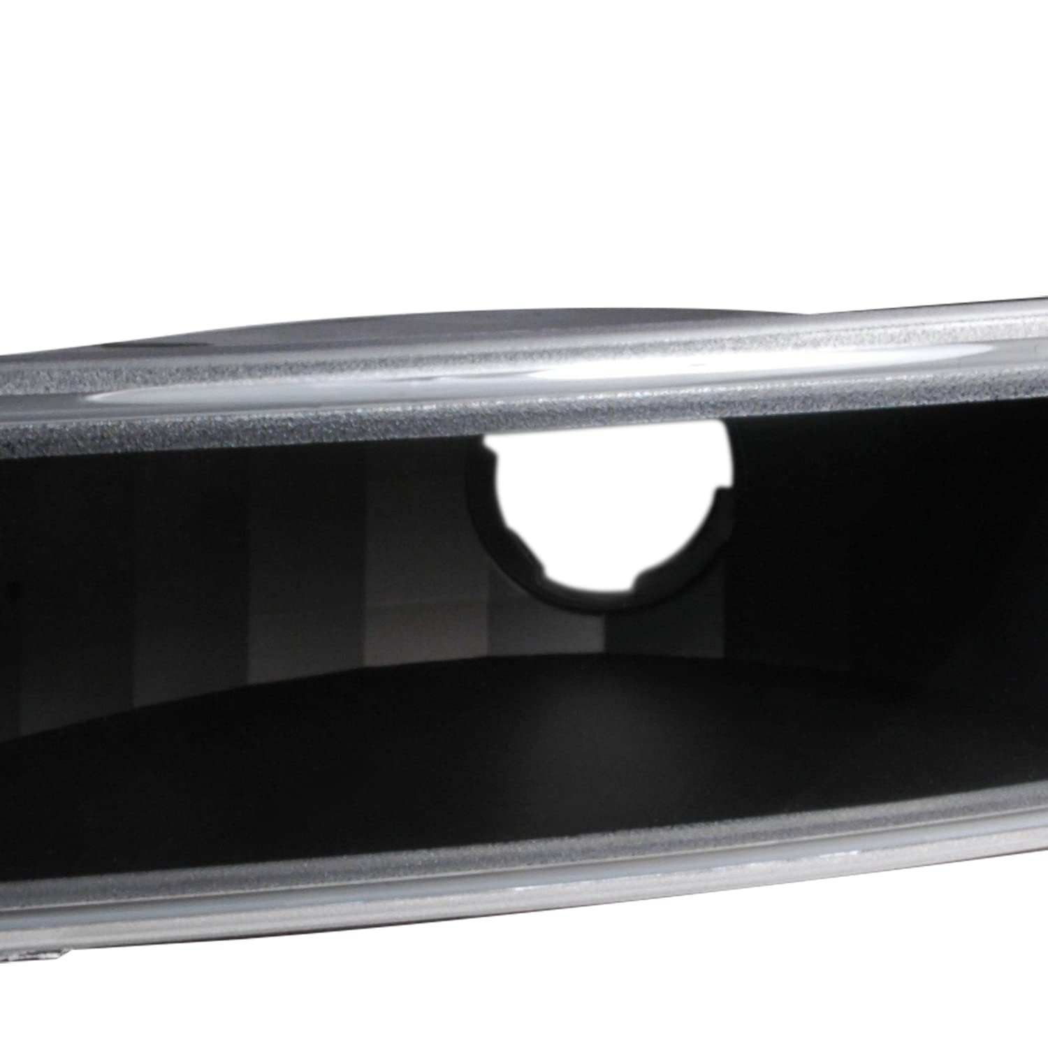Spec-D Tuning Clear Lens Black Housing LED Halo Projector Headlights + Bumper Lights Compatible with 1999-2006 GMC Sierra 1500/2500/3500, Left + Right Pair Headlamps Assembly