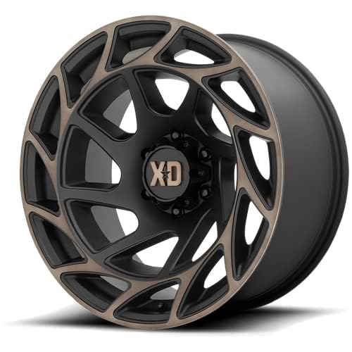 XD Wheels Onslaught Xd860 Satin Black with Bronze Tint Wheel with Alloy Steel (22 x 12. inches /6 x 106 mm, -44 mm Offset)