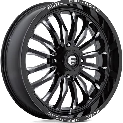 UTV Fuel D821 Arc 20x7 4x156 +13mm Black/Milled Wheel Rim 20" Inch