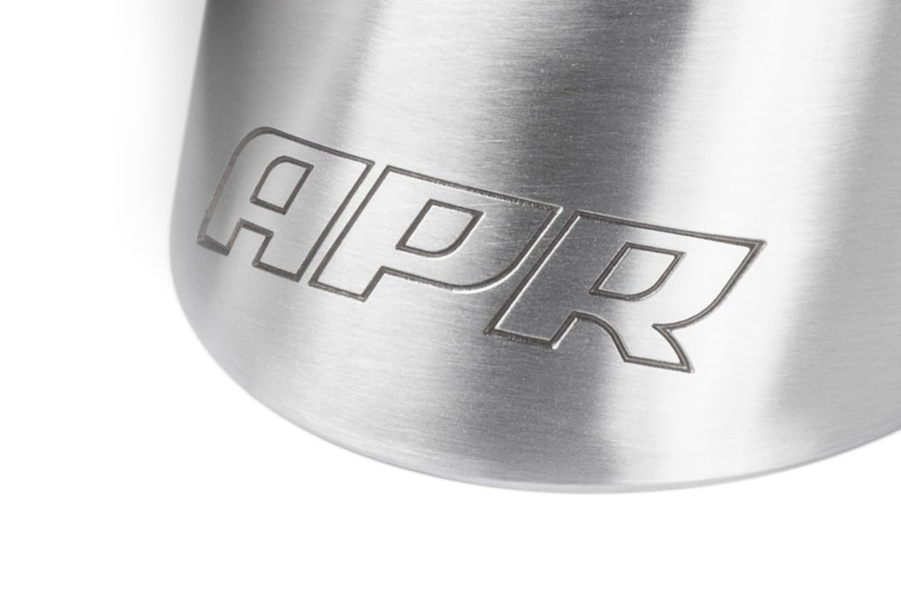 Double-Walled APR TPK0007 3.5 in. Slash-Cut Tips Brushed Silver - Set of 2