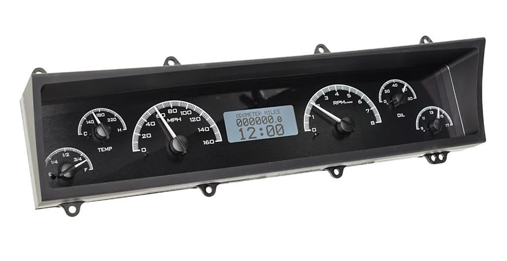 Dakota Digital VHX-69C-NOV-K-B Analog Dash Gauge System Black Alloy Blue 69-76 Chevy Nova