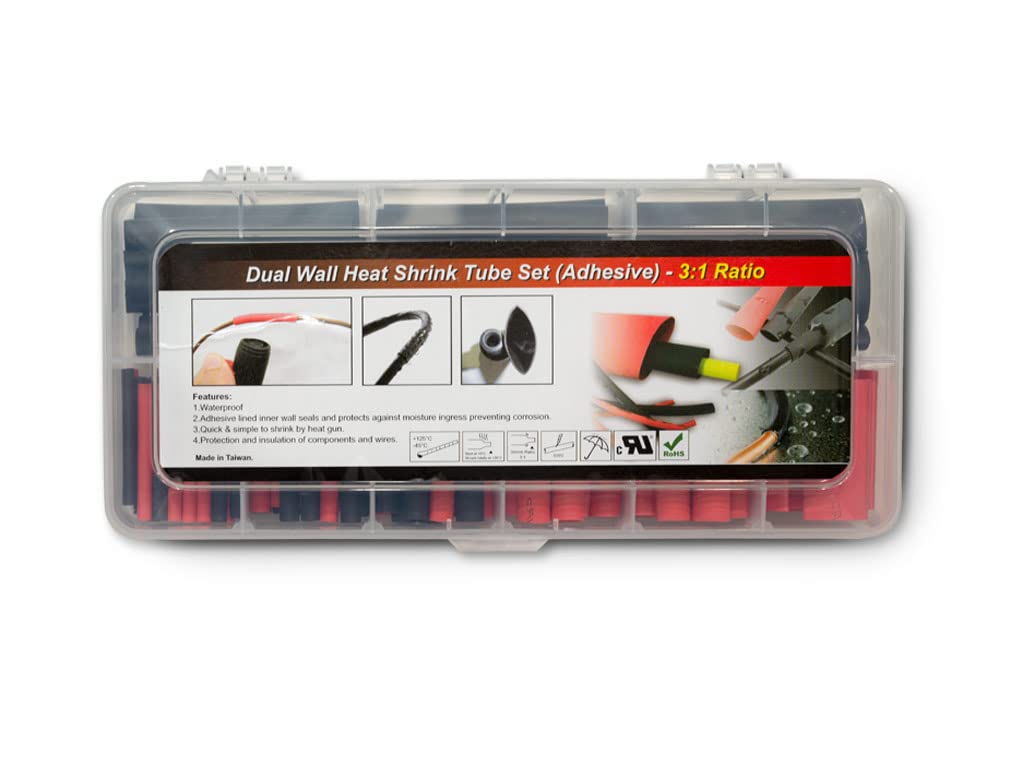A2010 PerTronix Waterproof Dual Wall Heat Shrink Tube Kit, 3:1 Ratio, 106 Pcs