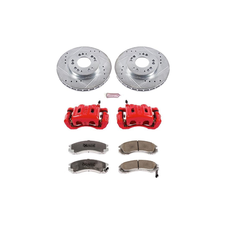 Power Stop Front KC798B-26 Z26 Street Warrior Brake Kit Mitsubishi For Mitsubishi Diamante 1997-2004, Mitsubishi Eclipse 2000, Mitsubishi Galant 1999-2000 [Model Specific]