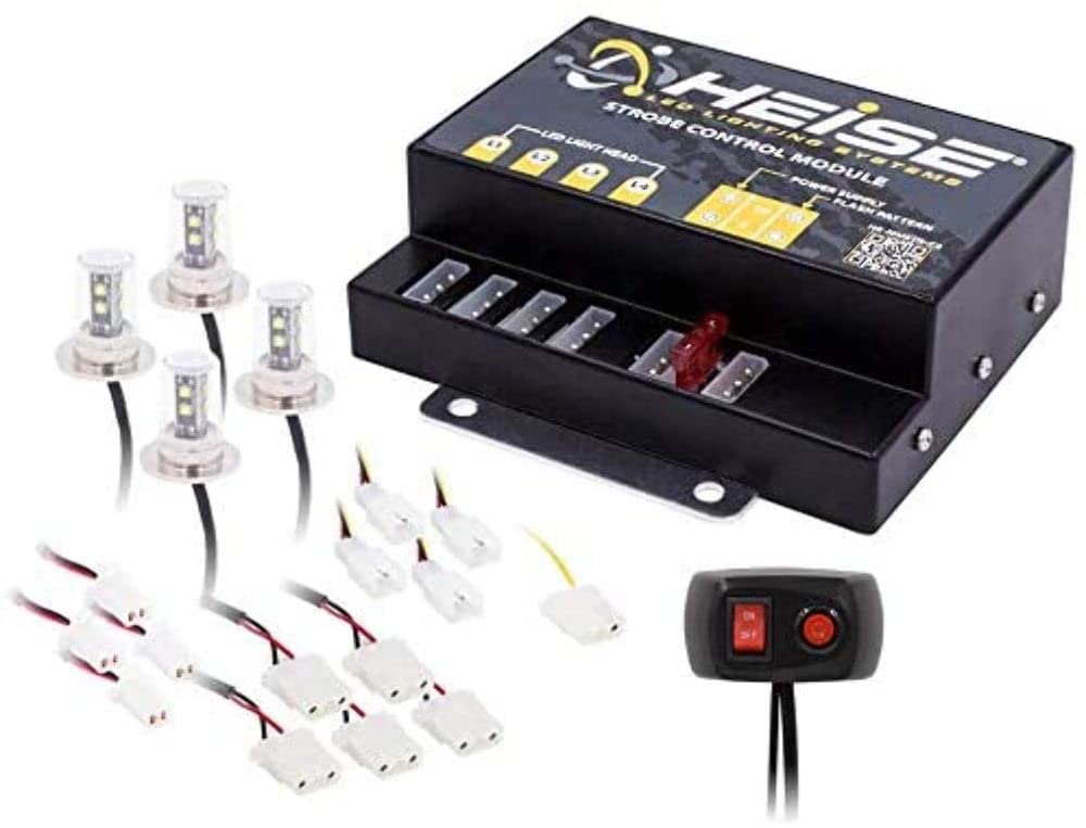 4-Piece LED Strobe Kit - Heise - White - Municipality Series (HE-MUSTR-W)