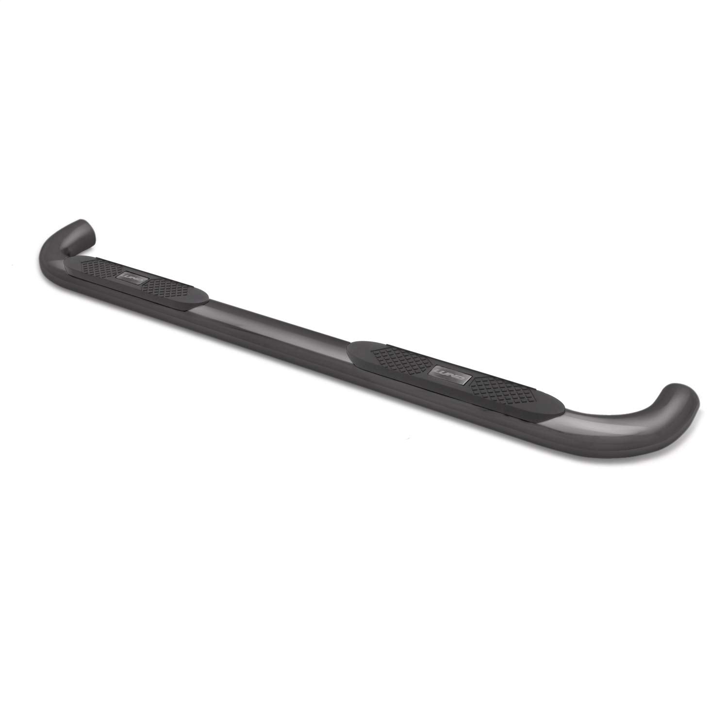 Lund 4" Oval Curved Black Steel Nerf Bars for 2019 Silverado 1500 Crew Cab