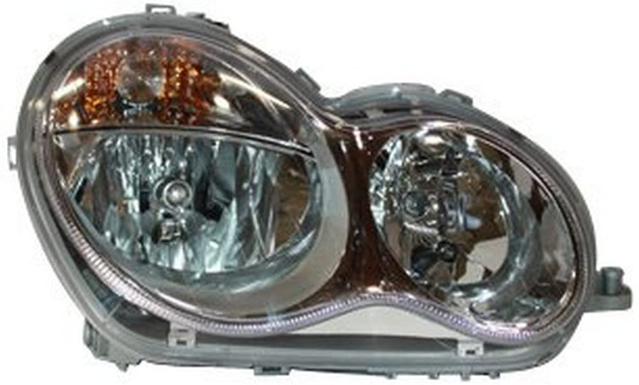 Right TYC Headlight Assembly Compatible with 2005-2007 Mercedes Benz C-Class