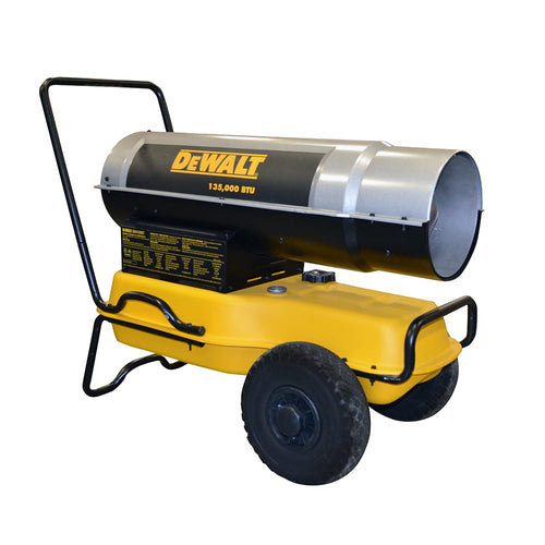 135,000 BTU DeWalt Forced Air Kerosene Heater, Yellow