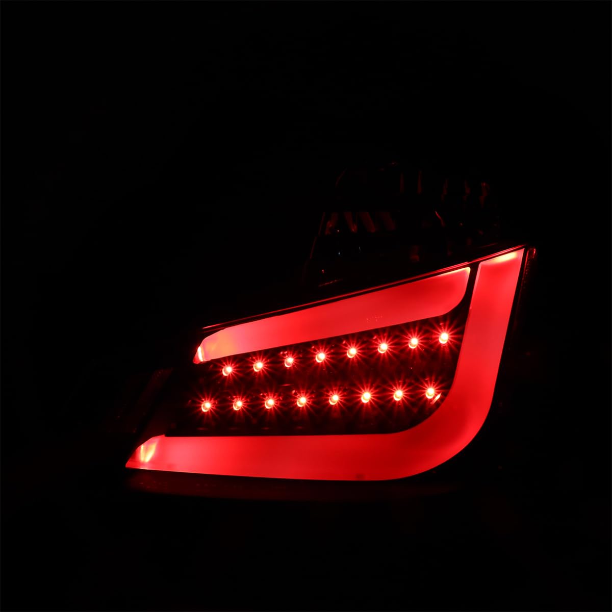 Black LED Tail Lights w/White LED Light Bar SPEC-D TUNING Compatible with 2011-2013 Scion tC, Left + Right Pair Assembly