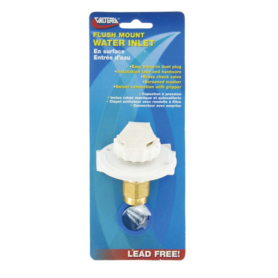 2-3/4" Valterra A01-0171LFVP Lead-Free Metal Water Inlet White