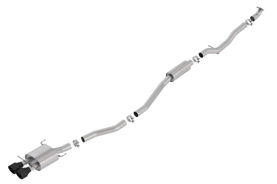 BORLA Cat-Back 140777CB Performance Exhaust System for 2017-2020 Honda Civic Si 1.5L 4 Cyl. Turbo Manual Transmission Front Wheel Drive 2 Door Coupe.