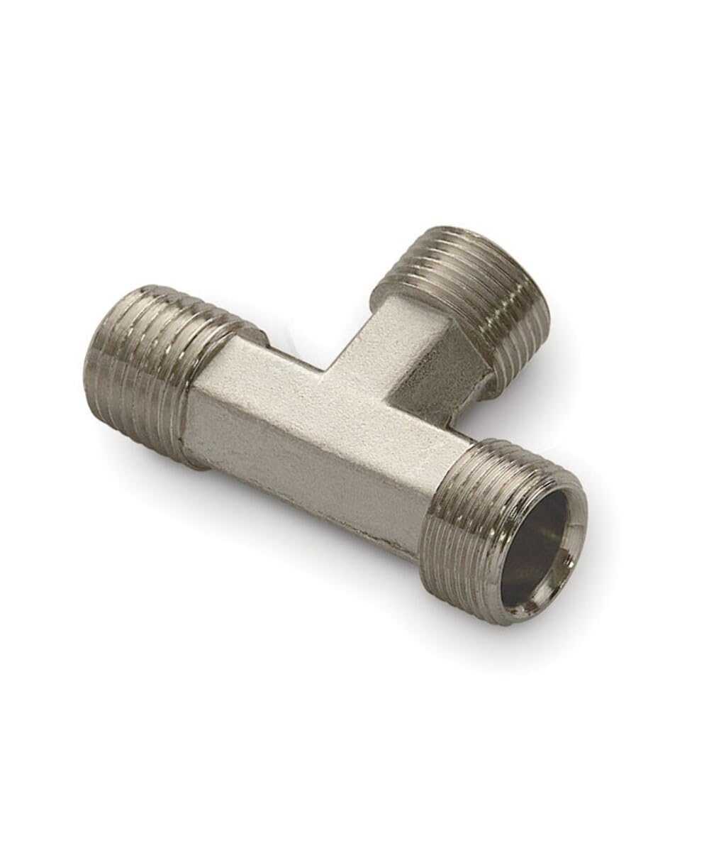 Ftg Tee (3) Ends (Tube & 1/4" NPT Male, Ctr Tube)